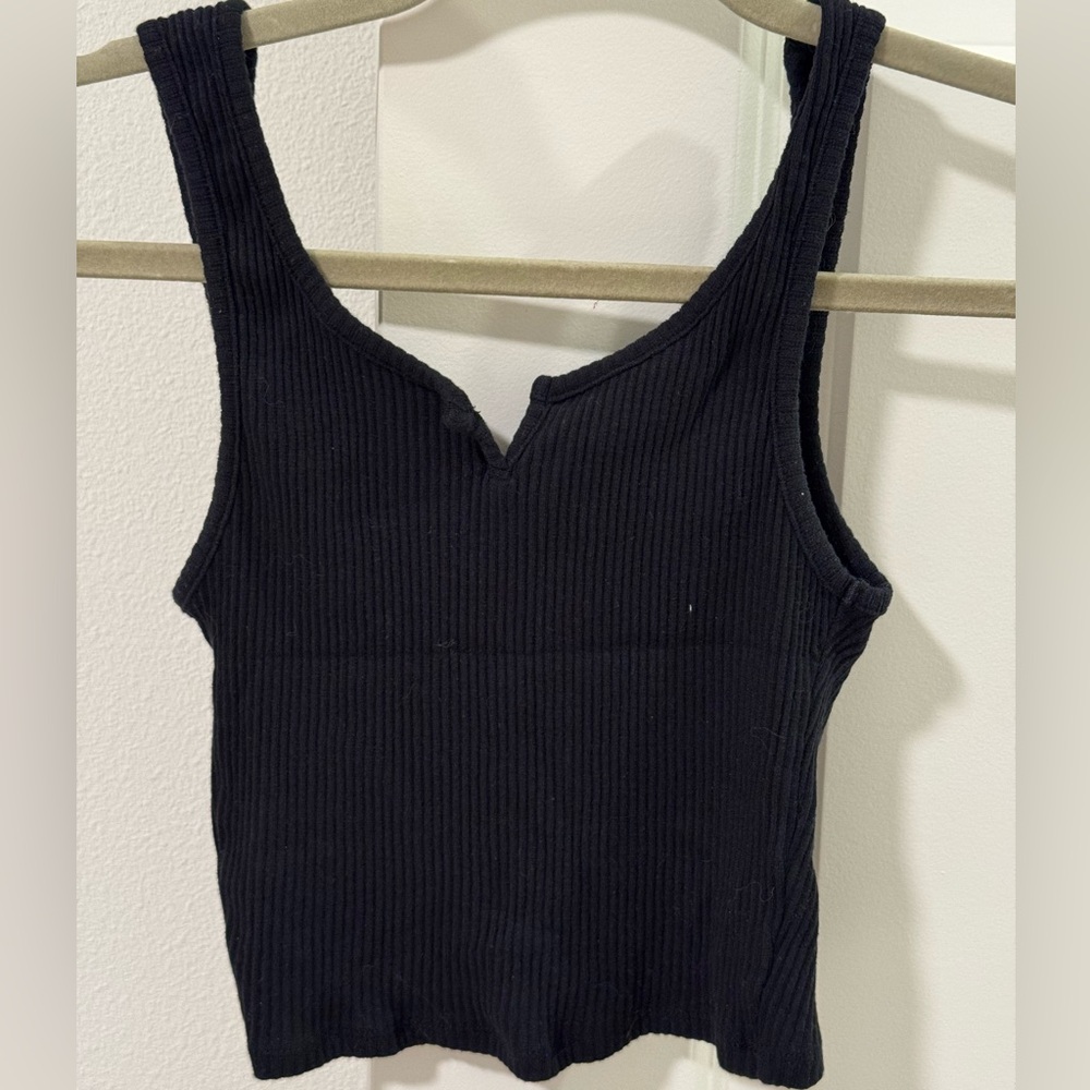 PacSun Black Ribbed Tank Top
